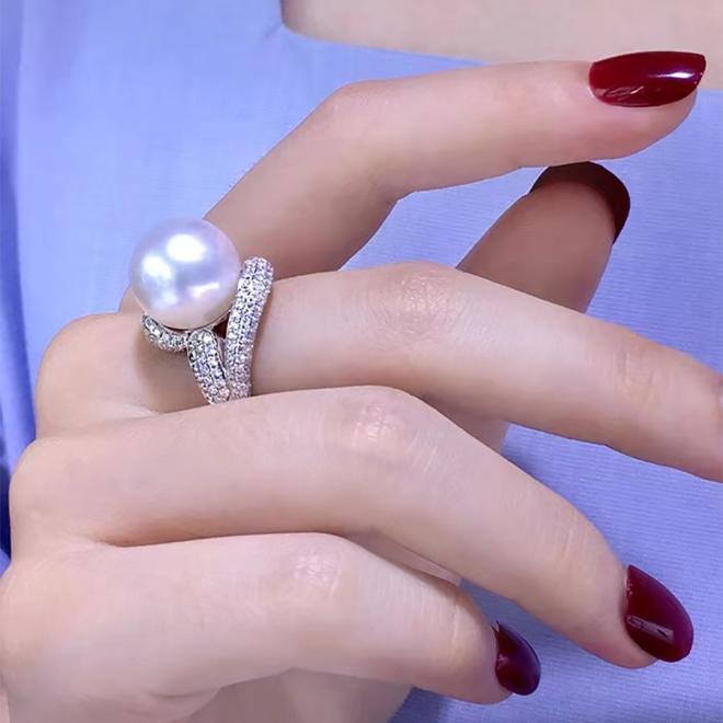 Bague Pearl En Métal Avec Cristaux  | Femme Bijoux Accessoires ARGENTE