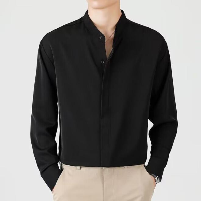 Chemise En Soie Avec Plastron  | Homme Chemises Chemises Chemises