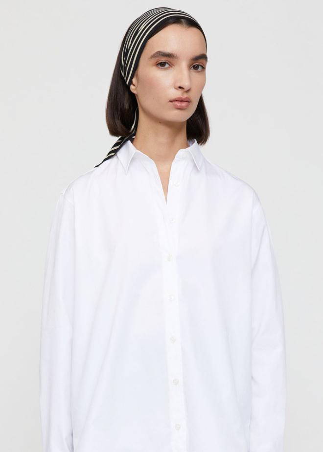 Chemise Oversize En Popeline Avec Ouverture Au Dos  | Femme Tops & Chemises Femme BLANC