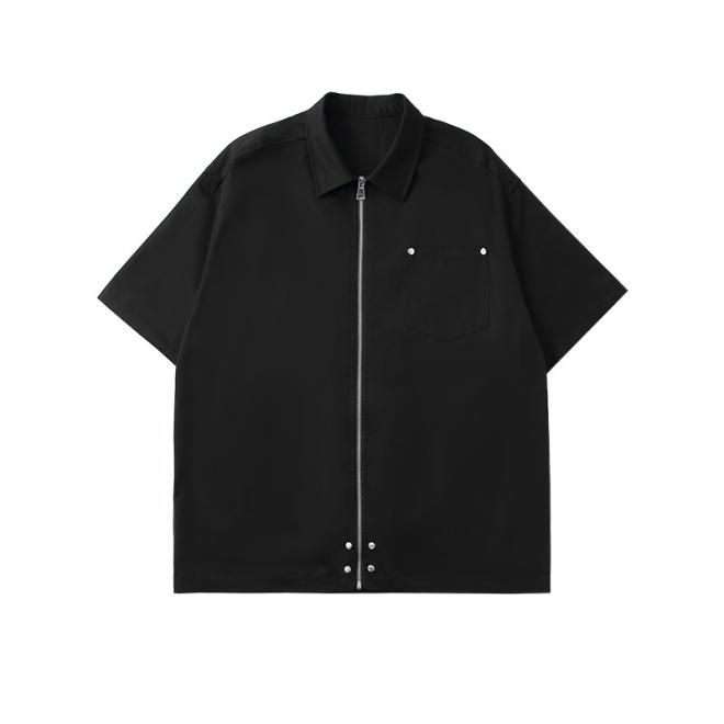 Chemise Zippée En Laine À Détail 4G  | Homme Chemises Chemises BLANC