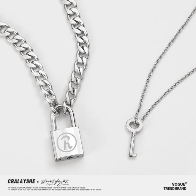 Collier Lock Petit Modèle En Métal  | Femme/Homme Bijoux Accessoires ARGENTE