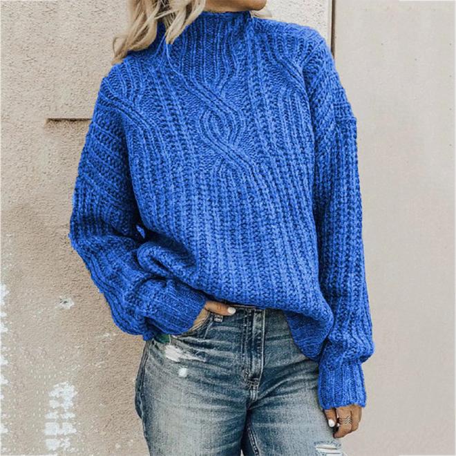 Pull En Laine Gauffrée  | Femme Pulls & Cardigans Femme BLEU SAPHIR