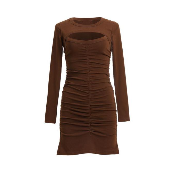 Robe Froncée En Crêpe  | Femme Robes Femme Femme