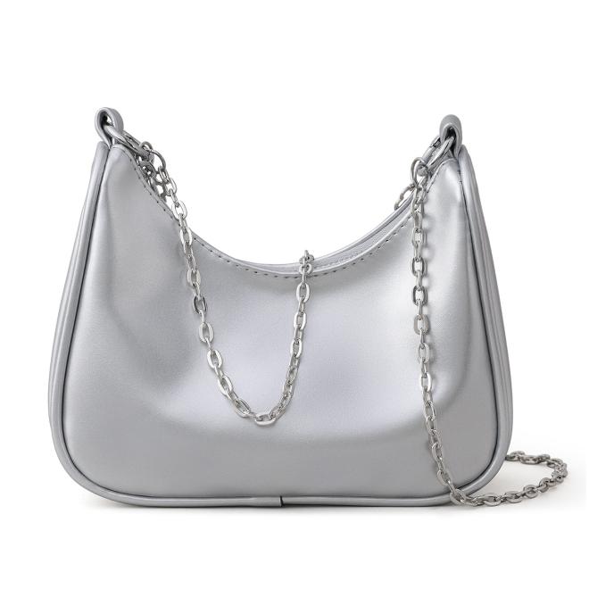 Sac Moon Cut Out Petit Modèle En Cuir Avec Chaîne  | Femme Sacs Porté Épaule Femme Femme