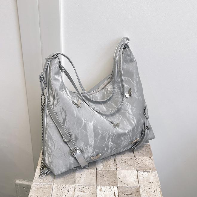 Sac Voyou Medium En Cuir Laminé  | Femme Voyou Femme Femme