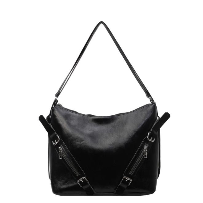 Sac Voyou Medium En Cuir Vernis Craquelé  | Femme Sacs Porté Épaule Femme Femme