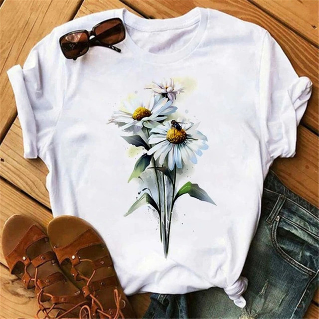 T-Shirt Imprimé En Coton  | Femme T-Shirts Femme BLANC